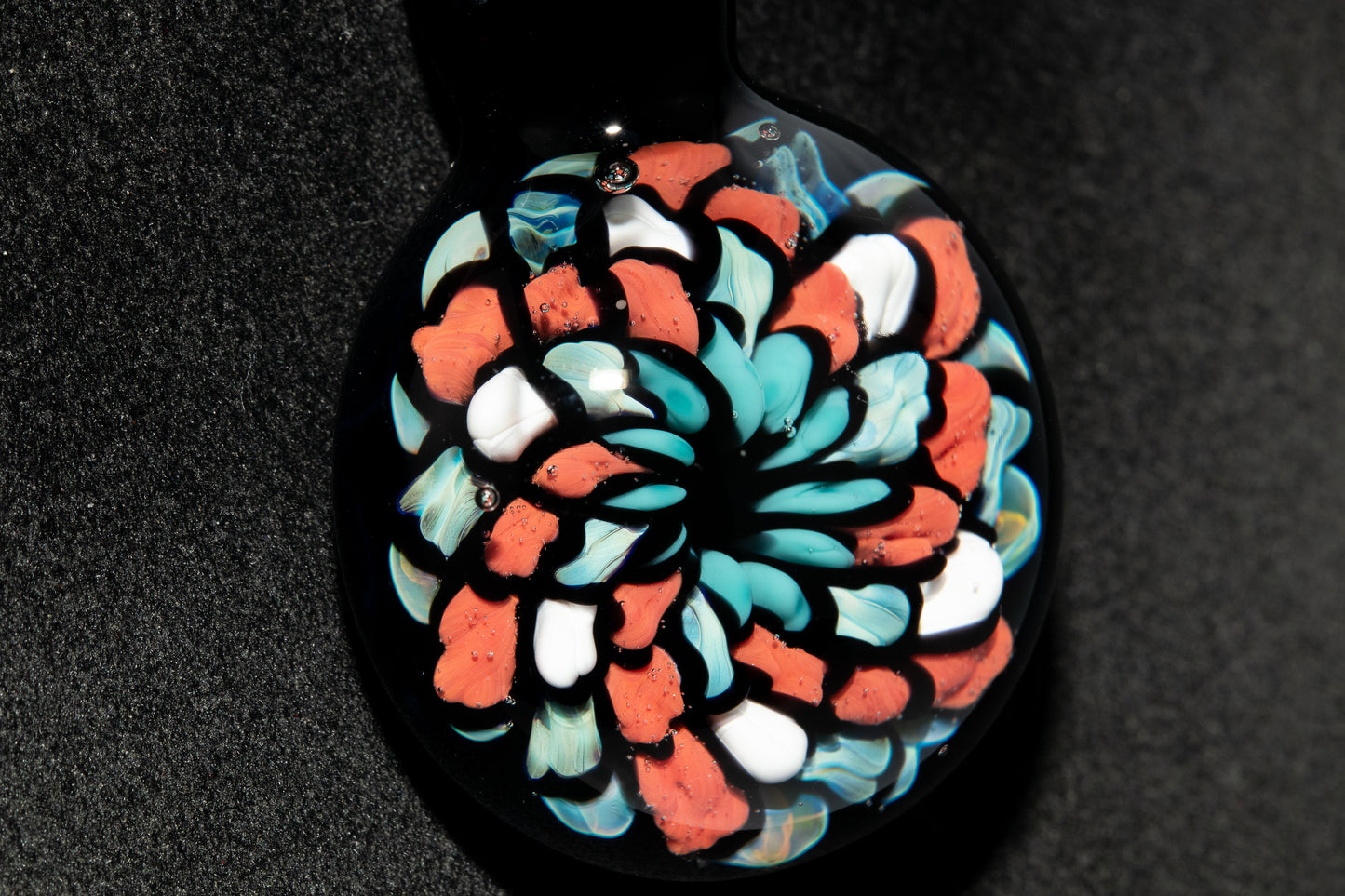Multicolored Mandala Pendant | Fillacello Glass Art | Heady Sacred Geometry Jewelry