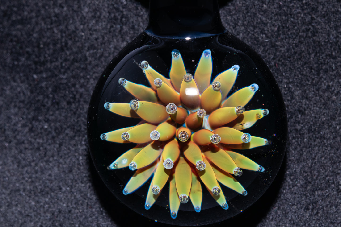 Nebula Glass Pendant | Air Trap Implosion Jewelry | Floral Space Necklace | Galaxy Anemone Pendant | Artisan Handmade Art