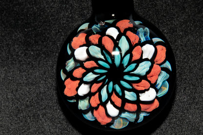 Multicolored Mandala Pendant | Fillacello Glass Art | Heady Sacred Geometry Jewelry