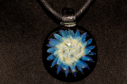 Artisan Glass Pendant | Galaxy Implosion Jewelry | Space Nebula Necklace | Floral Anemone Pendant | Handmade Cosmic Art