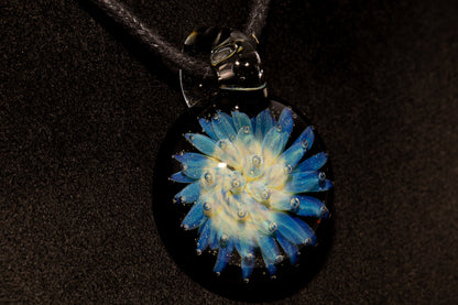 Artisan Glass Pendant | Galaxy Implosion Jewelry | Space Nebula Necklace | Floral Anemone Pendant | Handmade Cosmic Art