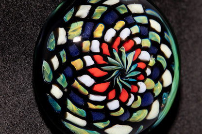 Handmade Mandala Glass Pendant | Vibrant Rainbow Fillacello | Psychedelic Jewelry Art