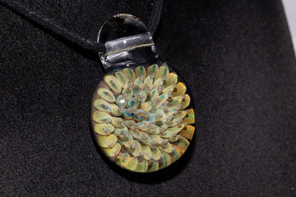 Floral Galaxy Glass Pendant | Space Anemone Necklace | Implosion Art Jewelry | Air Trap Nebula Pendant | One of a Kind Glass
