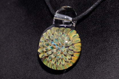 Floral Galaxy Glass Pendant | Space Anemone Necklace | Implosion Art Jewelry | Air Trap Nebula Pendant | One of a Kind Glass