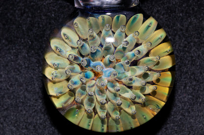 Floral Galaxy Glass Pendant | Space Anemone Necklace | Implosion Art Jewelry | Air Trap Nebula Pendant | One of a Kind Glass