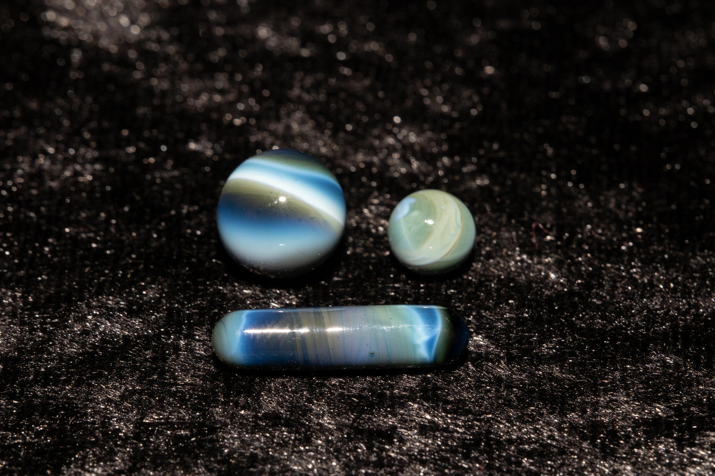 Lotus Pod Glass Marble Set | 25mm Glass Marbles | Handblown Borosilicate Glass | Collectible Functional