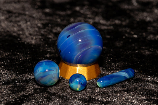 Matching Solid Color Marble Set | 25mm Glass Marbles | Handblown Borosilicate Glass | Collectible Functional Glass