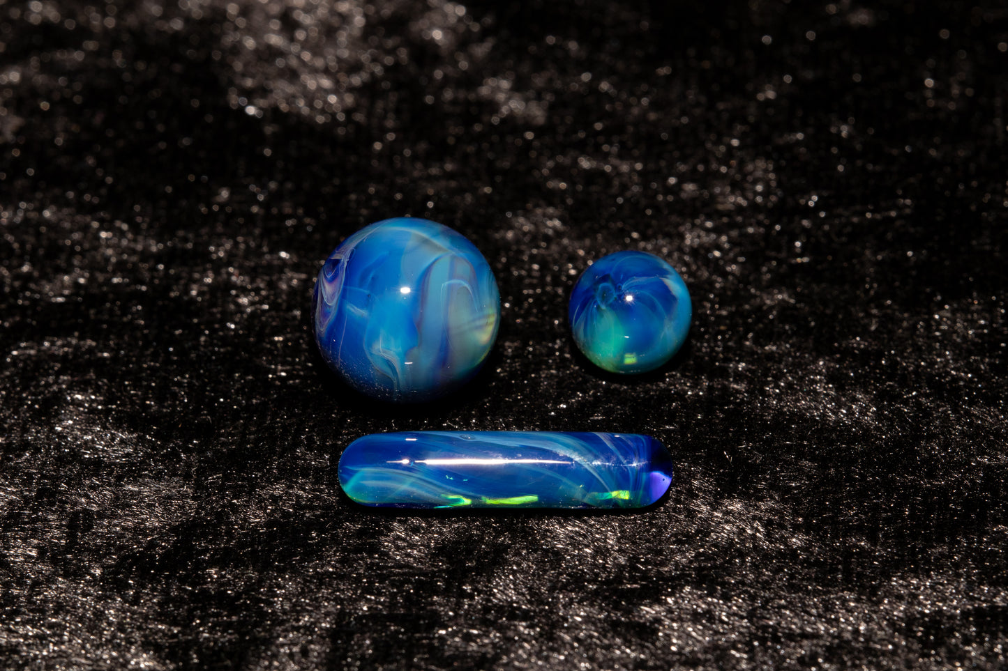 Matching Solid Color Marble Set | 25mm Glass Marbles | Handblown Borosilicate Glass | Collectible Functional Glass