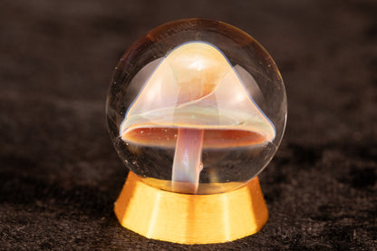 Mushroom Glass Marble Set | 25mm Glass Marbles | Handblown Borosilicate Glass | Collectible Functional Glass