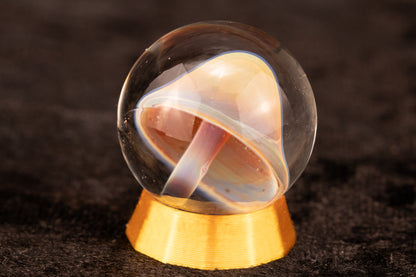 Mushroom Glass Marble Set | 25mm Glass Marbles | Handblown Borosilicate Glass | Collectible Functional Glass