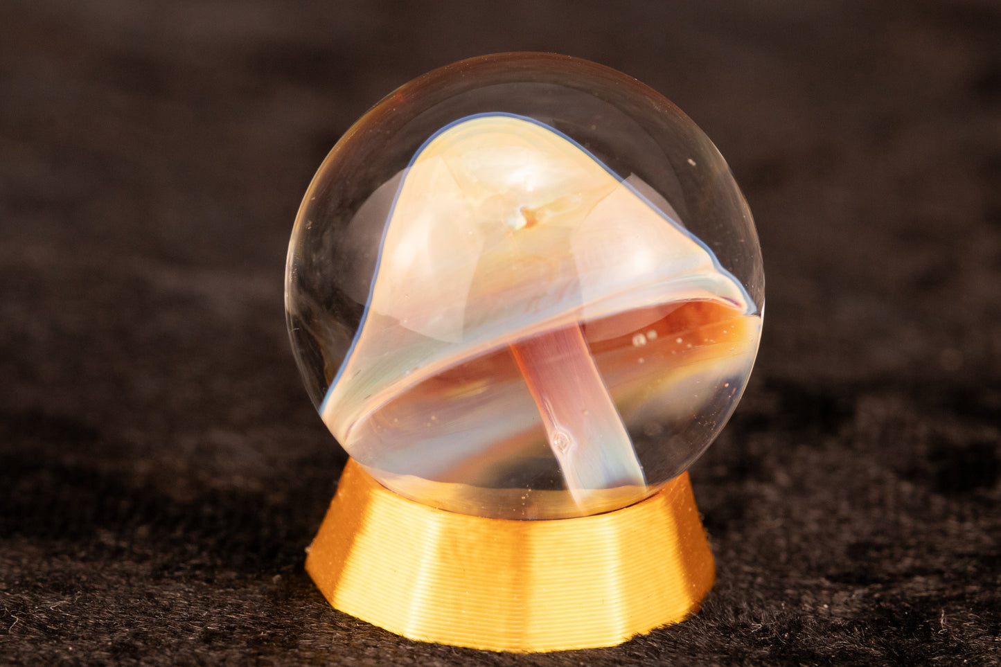 Mushroom Glass Marble Set | 25mm Glass Marbles | Handblown Borosilicate Glass | Collectible Functional Glass