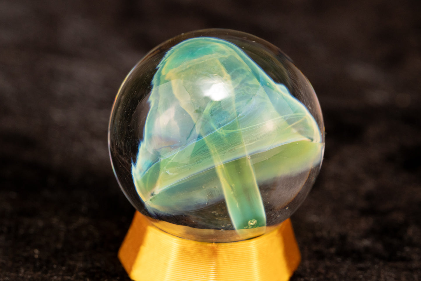 Mushroom Glass Marble Set | 25mm Glass Marbles | Handblown Borosilicate Glass | Collectible Functional Glass