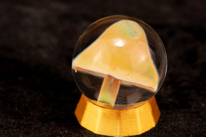 Mushroom Glass Marble Set | 25mm Glass Marbles | Handblown Borosilicate Glass | Collectible Functional Glass