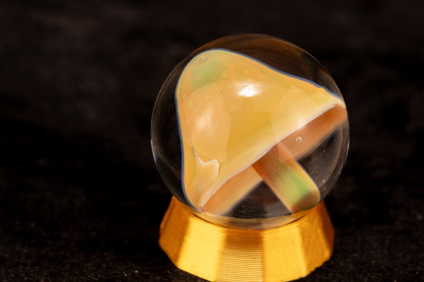 Mushroom Glass Marble Set | 25mm Glass Marbles | Handblown Borosilicate Glass | Collectible Functional Glass