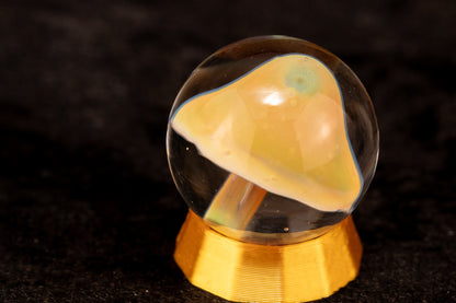 Mushroom Glass Marble Set | 25mm Glass Marbles | Handblown Borosilicate Glass | Collectible Functional Glass
