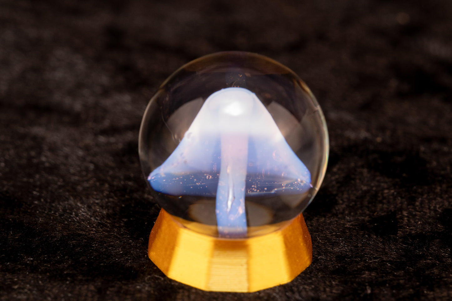 Mushroom Glass Marble Set | 25mm Glass Marbles | Handblown Borosilicate Glass | Collectible Functional Glass