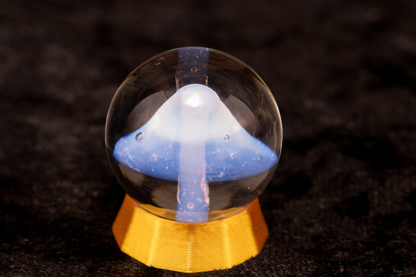 Mushroom Glass Marble Set | 25mm Glass Marbles | Handblown Borosilicate Glass | Collectible Functional Glass