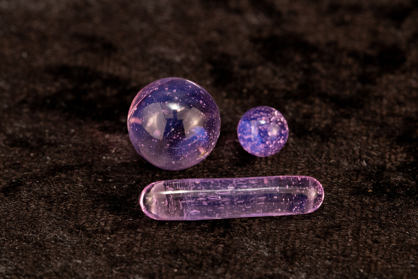 Mushroom Glass Marble Set | 25mm Glass Marbles | Handblown Borosilicate Glass | Collectible Functional Glass