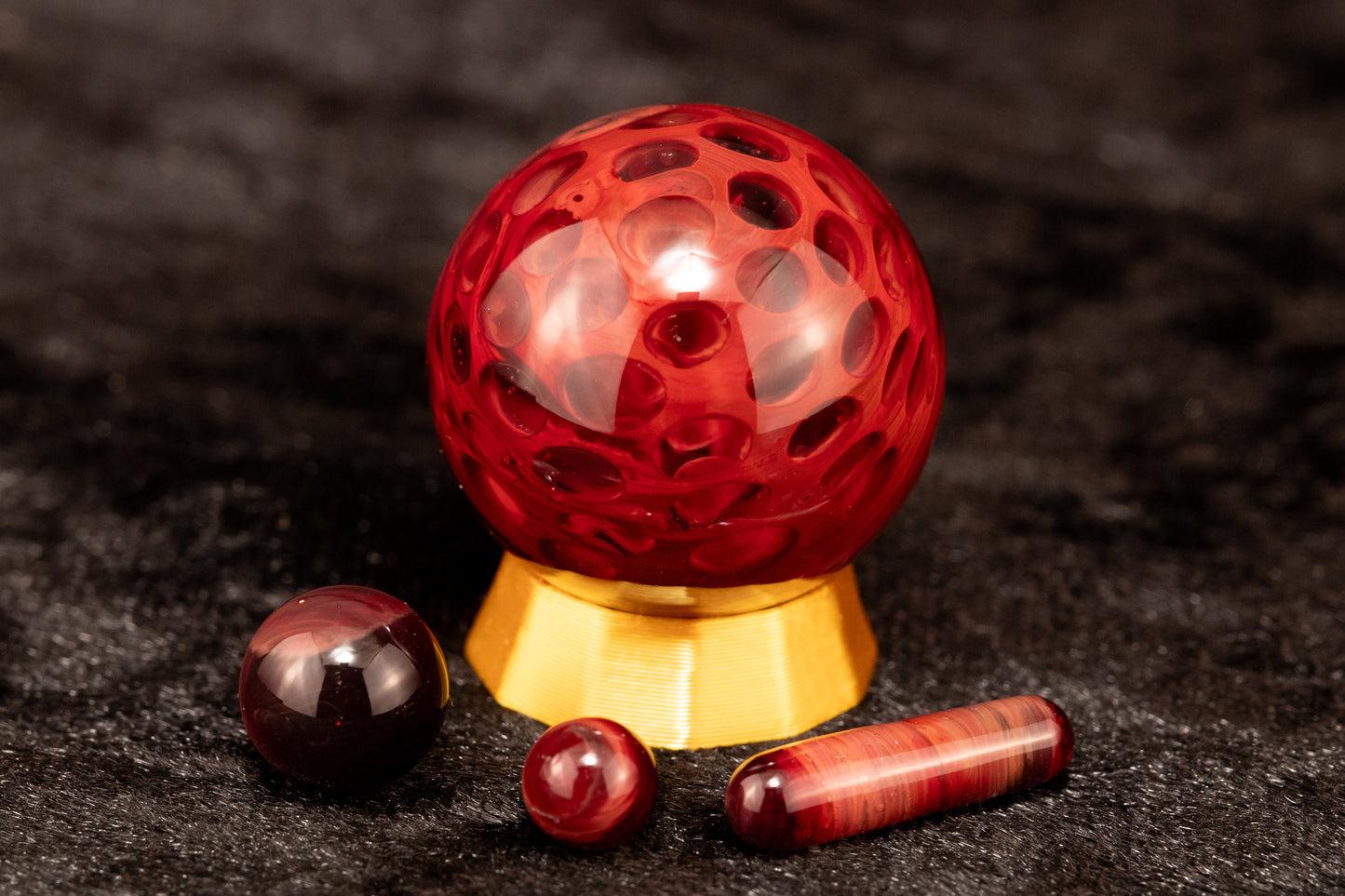 Lotus Pod Glass Marble Set | 25mm Glass Marbles | Handblown Borosilicate Glass | Collectible Functional