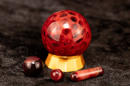 Lotus Pod Glass Marble Set | 25mm Glass Marbles | Handblown Borosilicate Glass | Collectible Functional