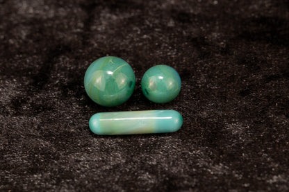 Dahlia Flower Marble Set | 25mm Handmade Glass Art Sphere with Matching Inserts | Collector Marble | Handblown Glass Decor