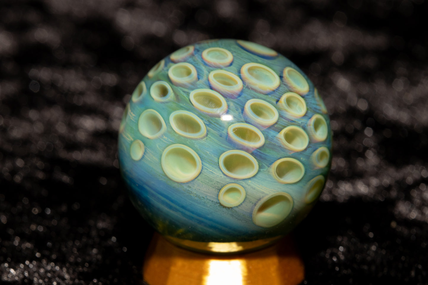 Lotus Pod Glass Marble Set | 25mm Glass Marbles | Handblown Borosilicate Glass | Collectible Functional