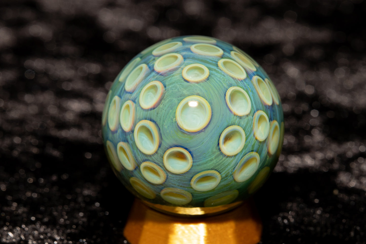 Lotus Pod Glass Marble Set | 25mm Glass Marbles | Handblown Borosilicate Glass | Collectible Functional