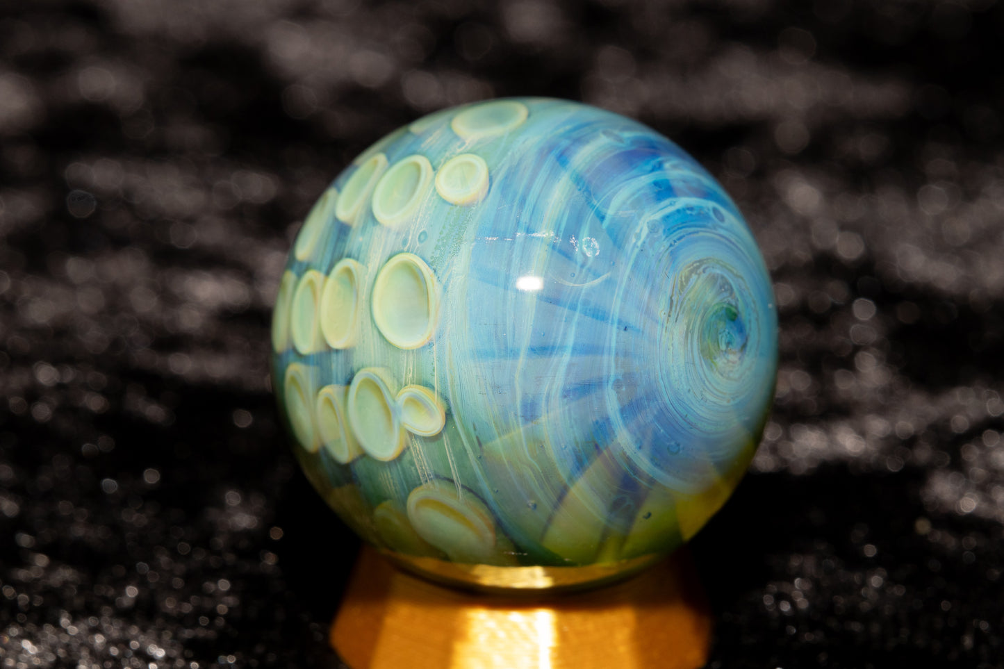 Lotus Pod Glass Marble Set | 25mm Glass Marbles | Handblown Borosilicate Glass | Collectible Functional