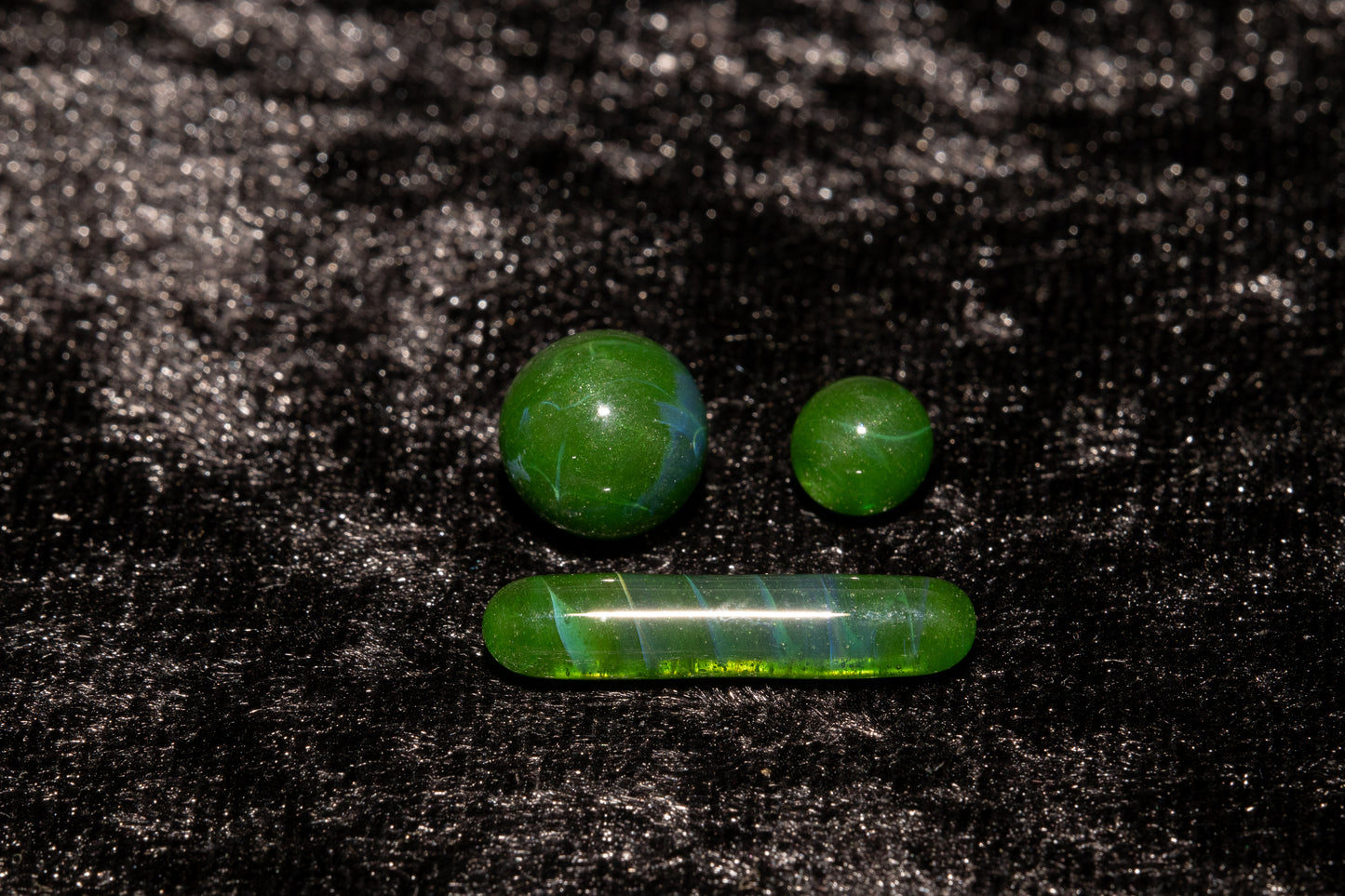 Lotus Pod Glass Marble Set | 25mm Glass Marbles | Handblown Borosilicate Glass | Collectible Functional