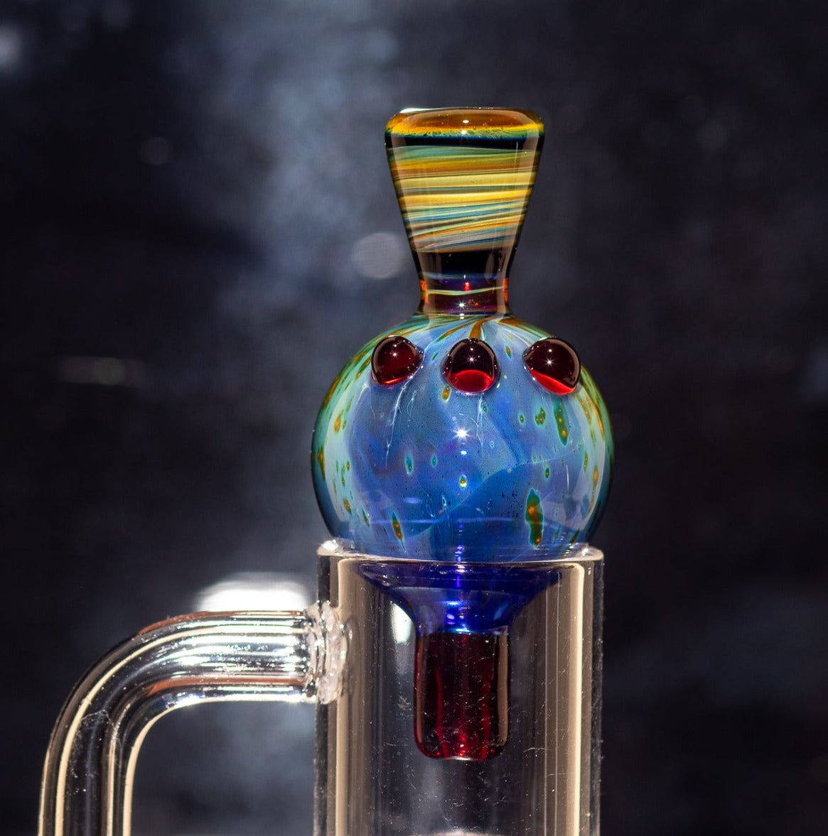 Heady Glass Top | 20-25mm Quartz Fit | Heady Bubble Cap | Functional Glass Piece