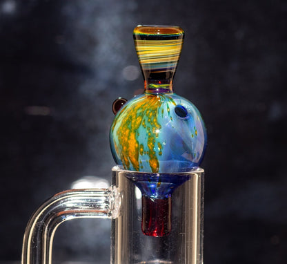 Heady Glass Top | 20-25mm Quartz Fit | Heady Bubble Cap | Functional Glass Piece