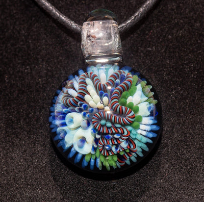 Coral Reef Pendant | Borosilicate Glass Ocean Jewelry | Beach Accessories | Sea Glass Necklace
