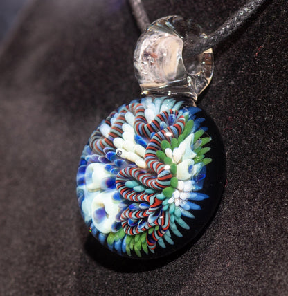 Coral Reef Pendant | Borosilicate Glass Ocean Jewelry | Beach Accessories | Sea Glass Necklace
