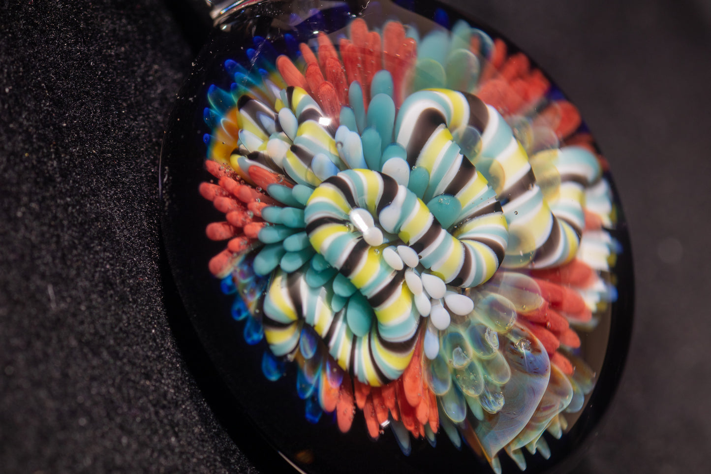 Coral Reef Pendant | Borosilicate Glass Ocean Jewelry | Beach Accessories | Sea Glass Necklace