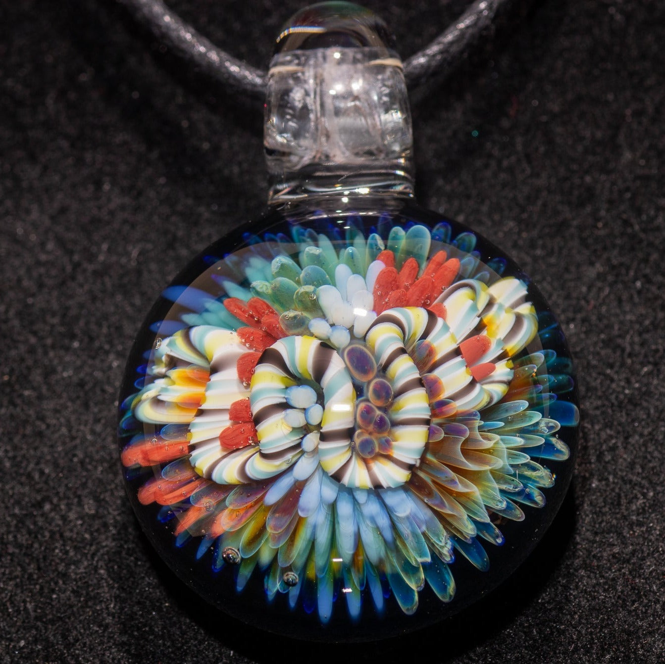 Coral Reef Pendant | Borosilicate Glass Ocean Jewelry | Beach Accessories | Sea Glass Necklace