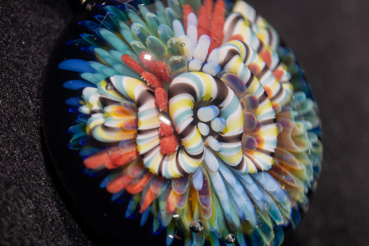 Coral Reef Pendant | Borosilicate Glass Ocean Jewelry | Beach Accessories | Sea Glass Necklace