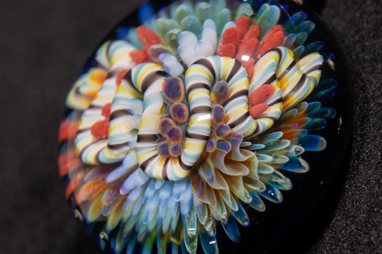 Coral Reef Pendant | Borosilicate Glass Ocean Jewelry | Beach Accessories | Sea Glass Necklace