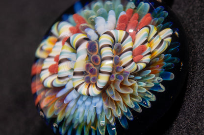 Coral Reef Pendant | Borosilicate Glass Ocean Jewelry | Beach Accessories | Sea Glass Necklace