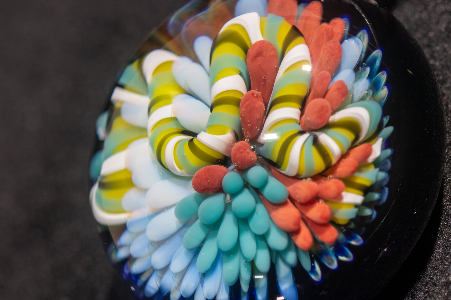 Coral Reef Pendant | Borosilicate Glass Ocean Jewelry | Beach Accessories | Sea Glass Necklace