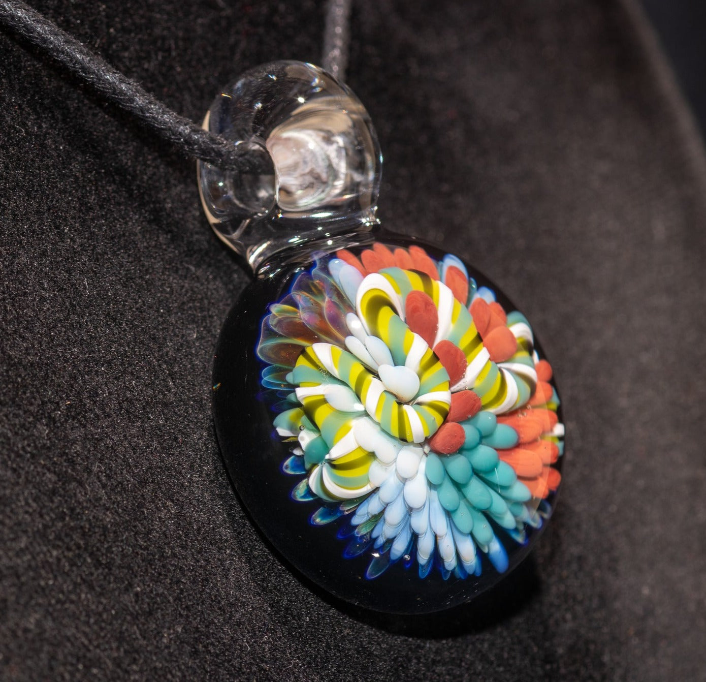 Coral Reef Pendant | Borosilicate Glass Ocean Jewelry | Beach Accessories | Sea Glass Necklace