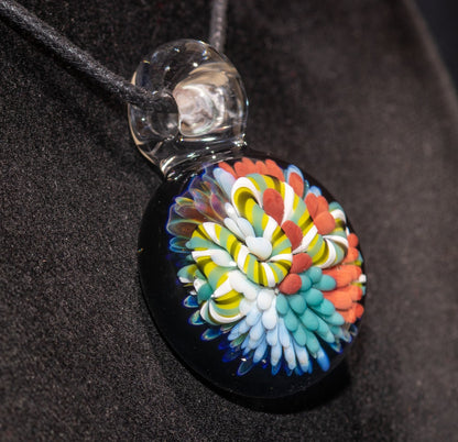 Coral Reef Pendant | Borosilicate Glass Ocean Jewelry | Beach Accessories | Sea Glass Necklace