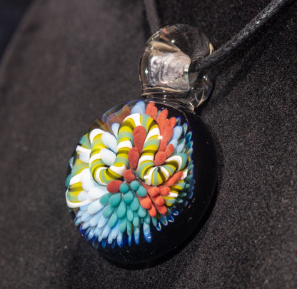 Coral Reef Pendant | Borosilicate Glass Ocean Jewelry | Beach Accessories | Sea Glass Necklace