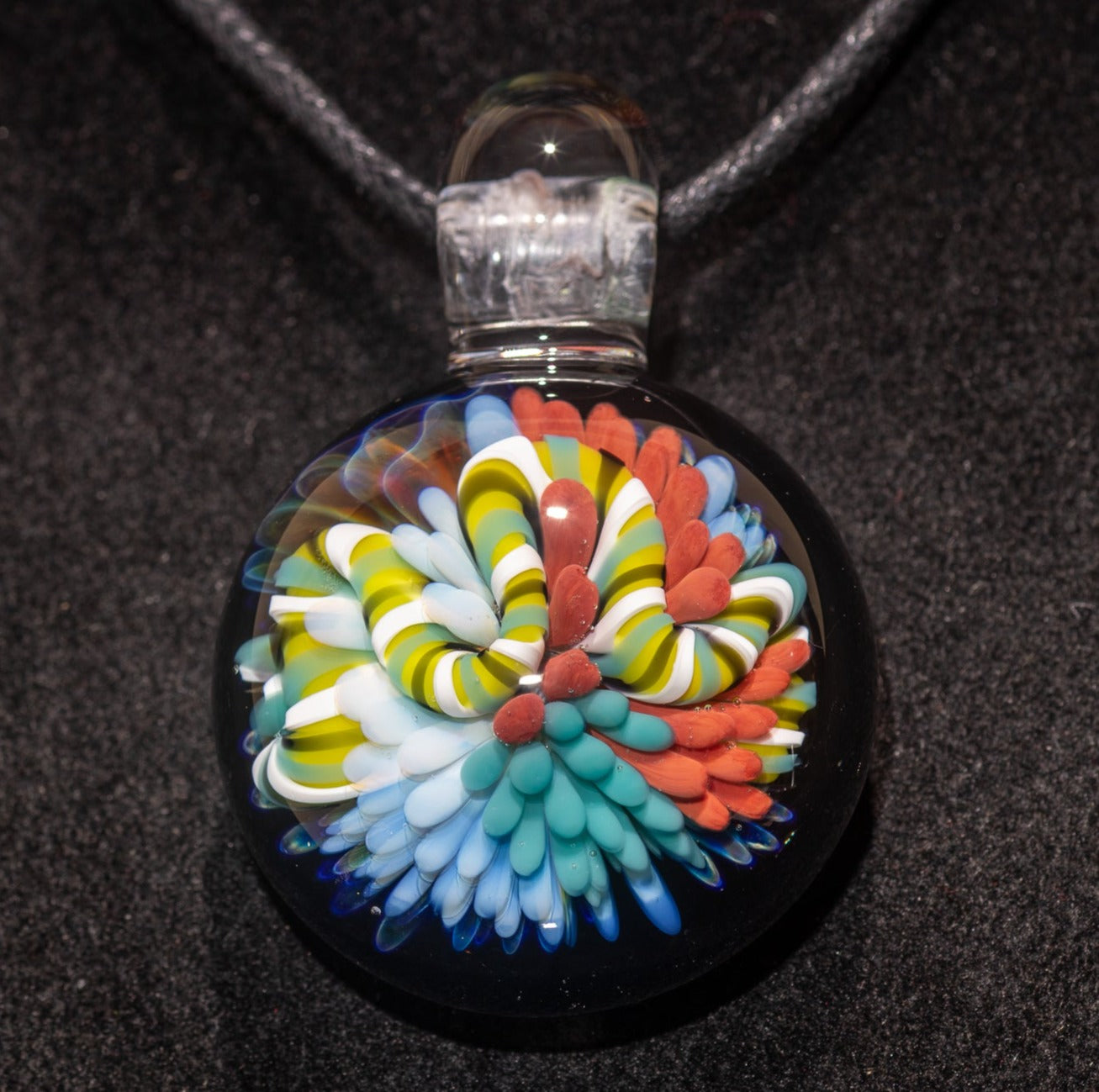 Coral Reef Pendant | Borosilicate Glass Ocean Jewelry | Beach Accessories | Sea Glass Necklace