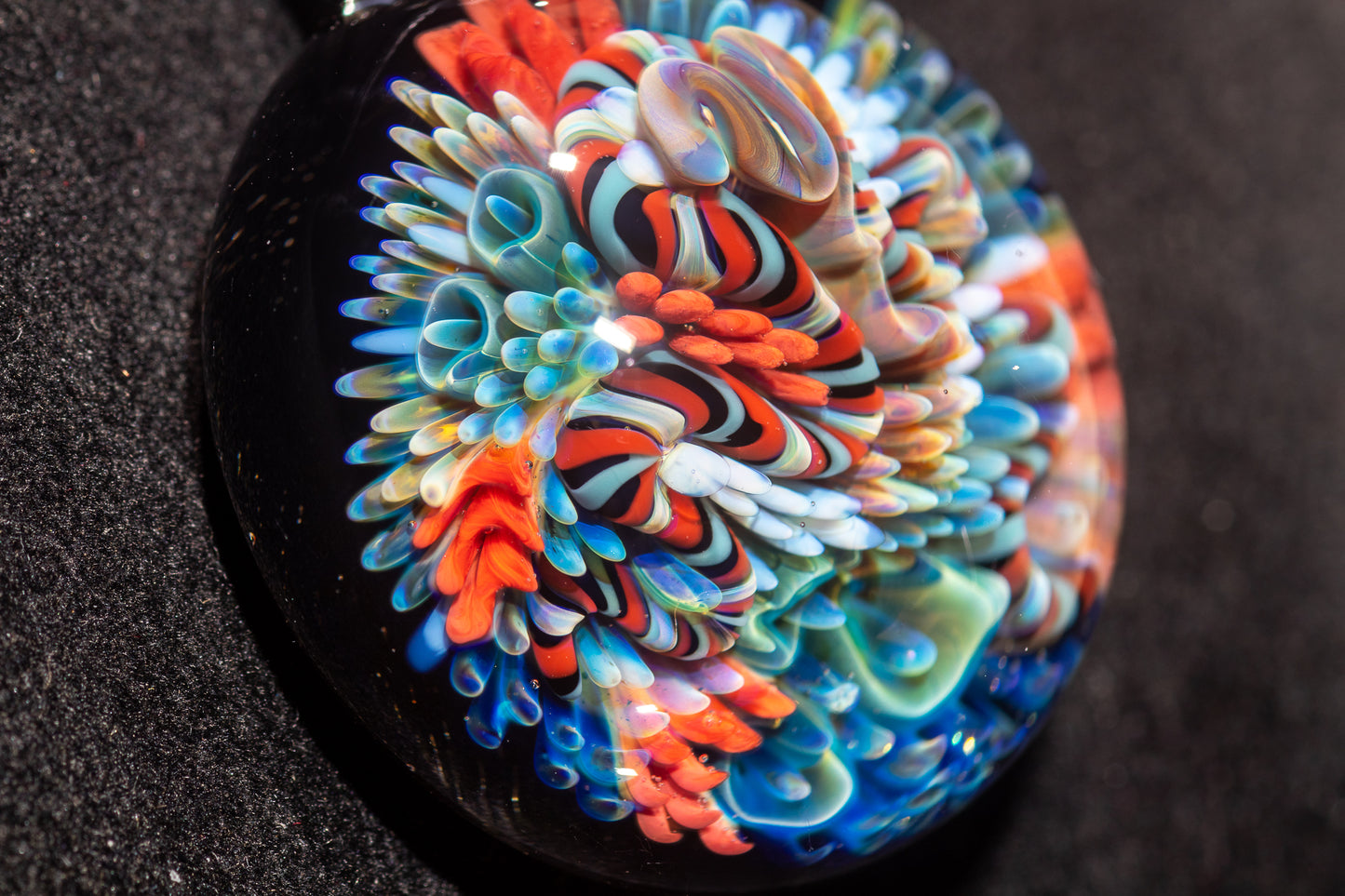 Coral Reef Pendant | Borosilicate Glass Ocean Jewelry | Beach Accessories | Sea Glass Necklace