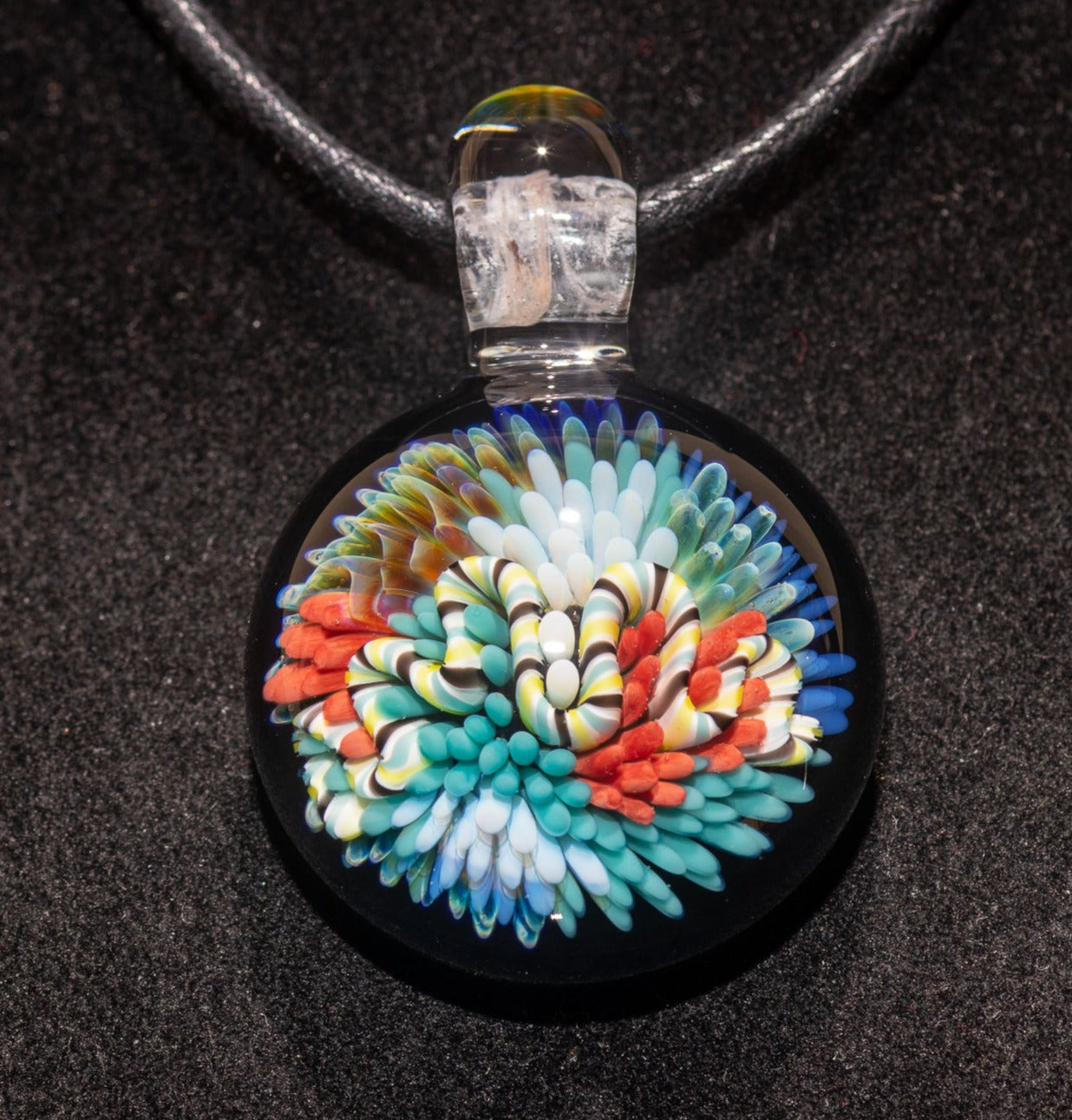Coral Reef Pendant | Borosilicate Glass Ocean Jewelry | Beach Accessories | Sea Glass Necklace