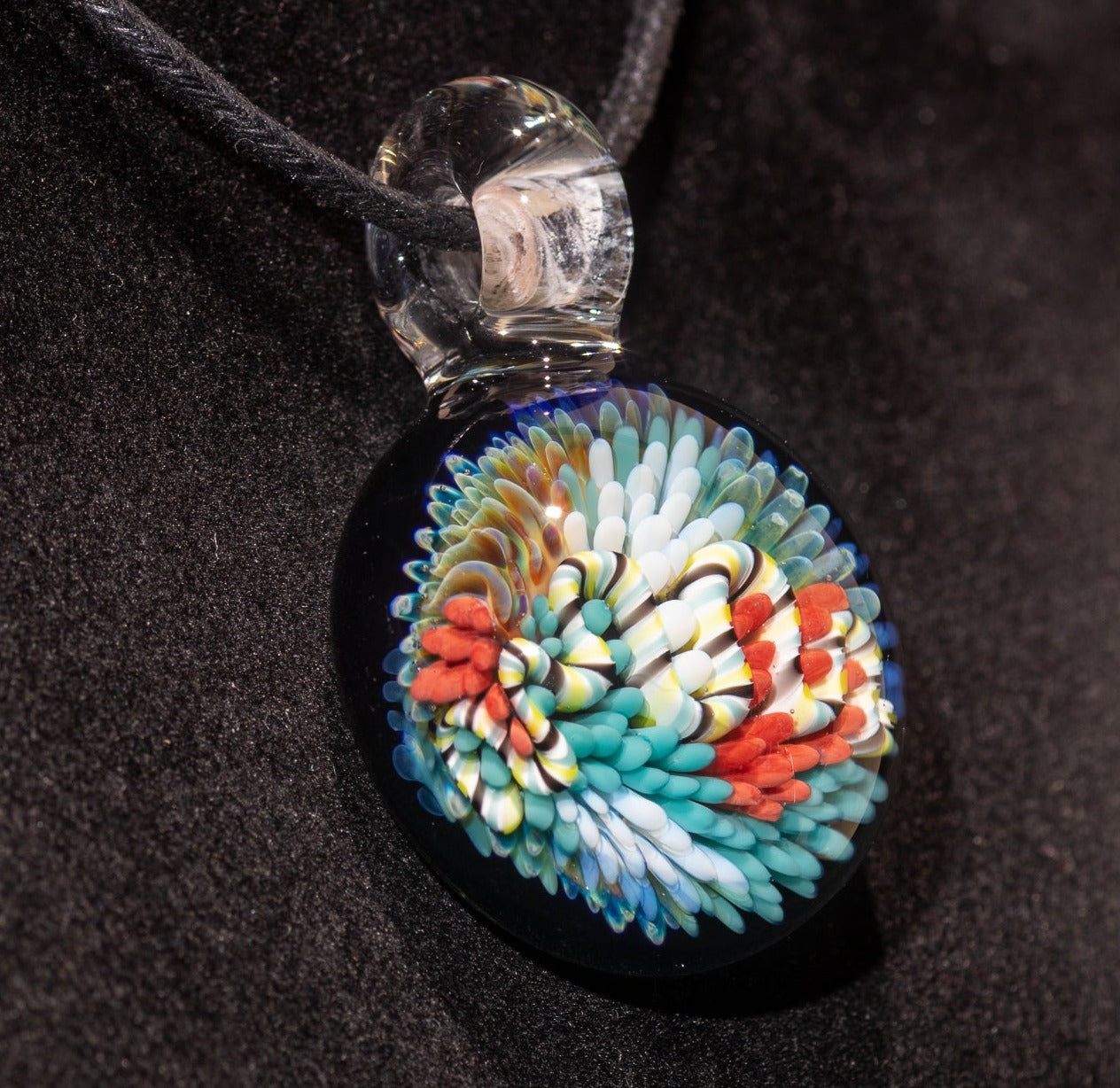 Coral Reef Pendant | Borosilicate Glass Ocean Jewelry | Beach Accessories | Sea Glass Necklace