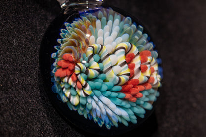 Coral Reef Pendant | Borosilicate Glass Ocean Jewelry | Beach Accessories | Sea Glass Necklace
