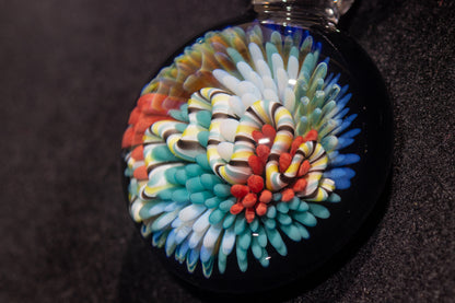 Coral Reef Pendant | Borosilicate Glass Ocean Jewelry | Beach Accessories | Sea Glass Necklace