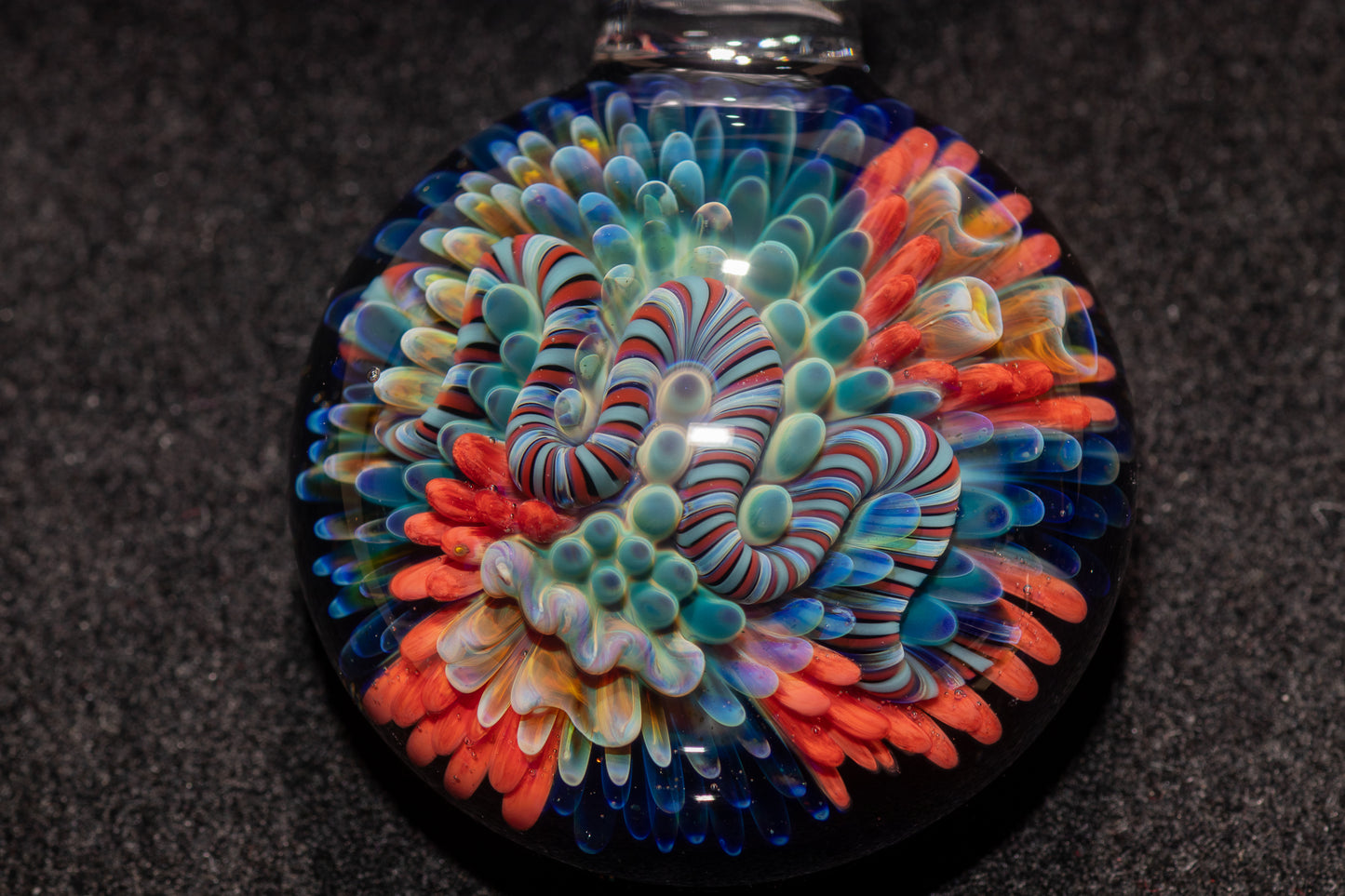 Coral Reef Pendant | Borosilicate Glass Ocean Jewelry | Beach Accessories | Sea Glass Necklace