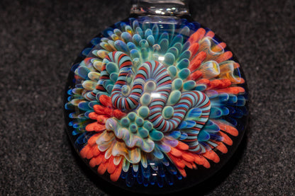 Coral Reef Pendant | Borosilicate Glass Ocean Jewelry | Beach Accessories | Sea Glass Necklace